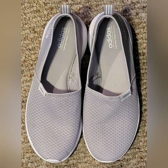 Adidas Grey Flat Slip-ons - Picture 10 of 10